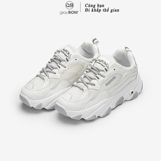 [Mã WABRMH99 giảm 12% đơn 99K]Giày Thể Thao Nữ giayBOM Đế Cao 4 cm B975