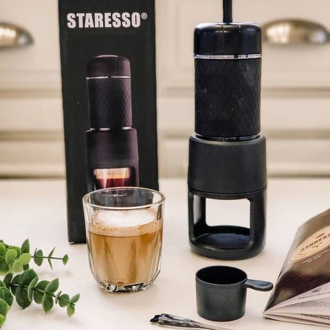 Máy pha cà phê cầm tay Staresso Basic bản nâng cấp 2022, máy pha cafe Staresso nhỏ gọn dành cho dân văn phòng và du lịch