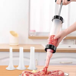 Dụng cụ nhồi lòng làm xúc xích, lạp sườn 3 phễu tiện lợi cao cấp