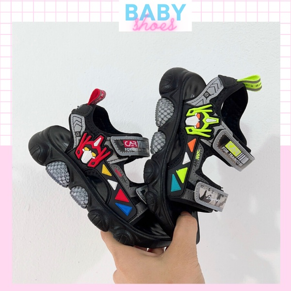 Dép bé trai- Sandal siêu nhân cho bé trai phối màu độc đáo cho bé từ 3 tuổi đến 10 tuổi mã A12 B12( ảnh thật shop chụp)