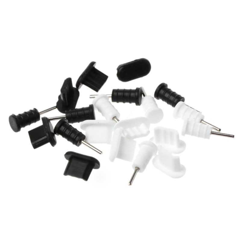 Bộ 10 đầu cắm chống bụi cho ổ cắm Micro USB tai nghe 3.5mm