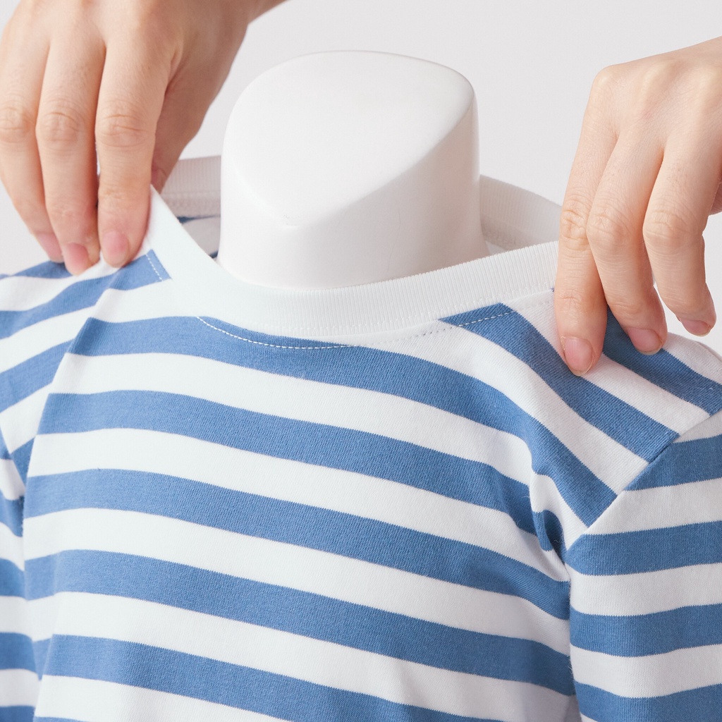 Muji Áo Thun Sọc Cotton - Em Bé