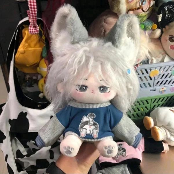 Áo sweater tay ráp hai màu cho bé doll 20cm