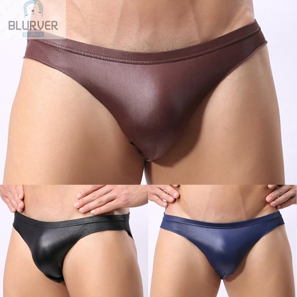 Quần lót G-string giả da quyến rũ thời trang cho nam