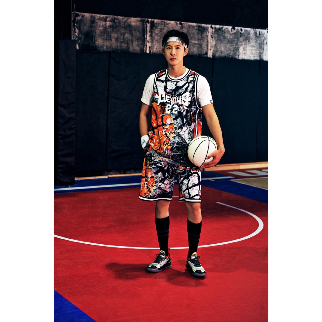 Quần Đùi Nam PEAK Basketball Ghi Cam F7222051