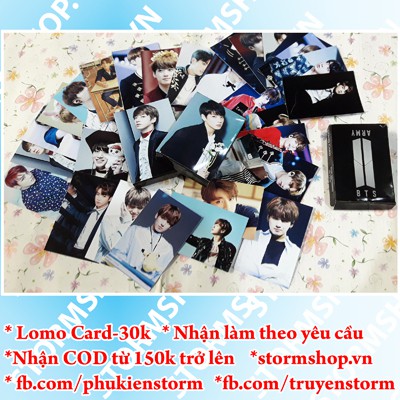 Lomo card BTS -30 hình kích thước 5,8cmx8,8cm .Combo 2 hộp--Nhận làm theo yêu cầu