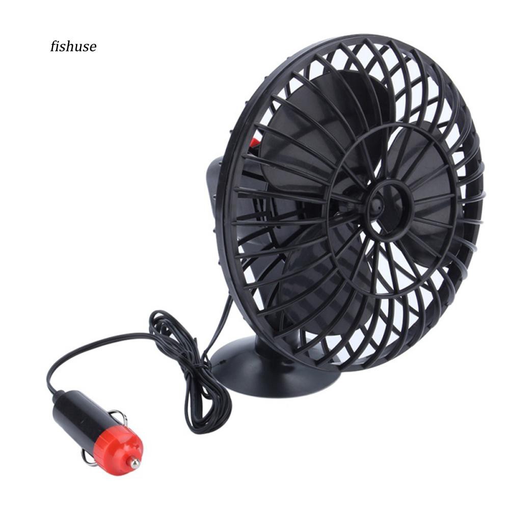 Bộ quạt điện mini 12V dùng trên xe ô tô kèm giác hút