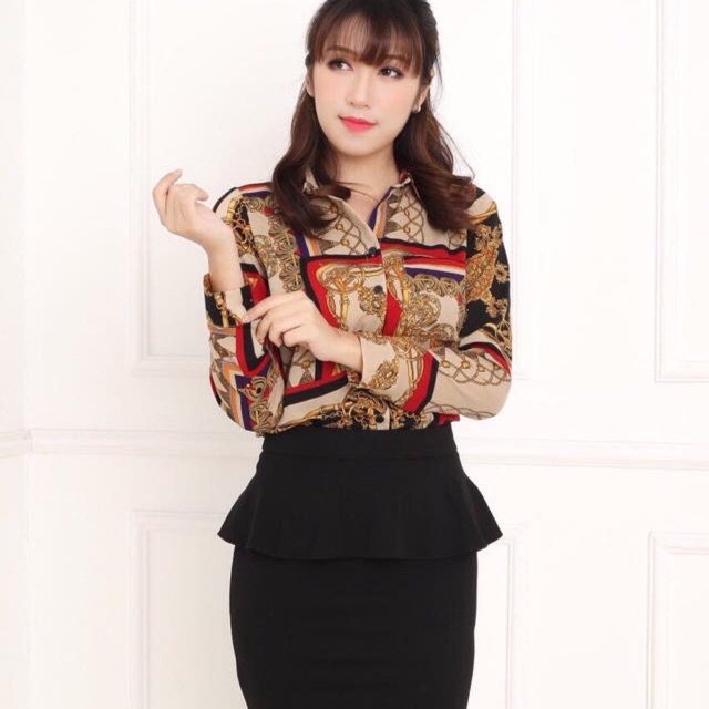 Áo sơ mi hoạ tiết