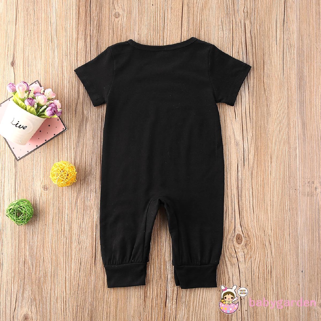 Jumpsuit Tay Ngắn Hoạ Tiết Chữ In Cho Bé Trai 0-24 Tháng Tuổi