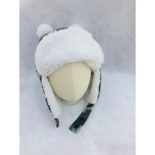 mũ lót lông kiểu phi công: rằn ri