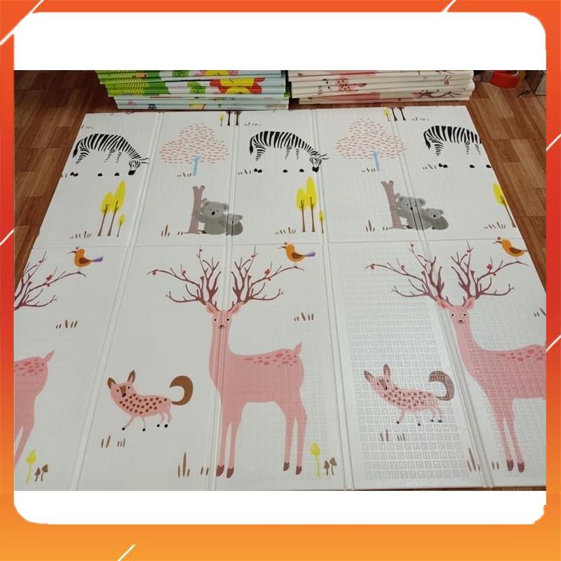 MẸ VÀ BÉ -  Thảm xốp cho bé XPE gấp gọn tấm lót trải sàn 2 mặt chống thấm chống trơn hàn quốc phủ silicon 1m8 * 2m