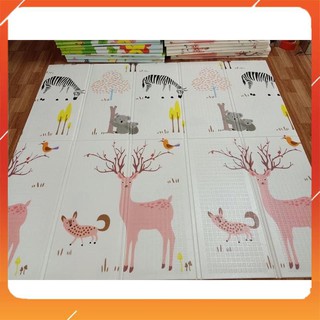 MẸ VÀ BÉ -  Thảm xốp cho bé XPE gấp gọn tấm lót trải sàn 2 mặt chống thấm chống trơn hàn quốc phủ silicon 1m8 * 2m