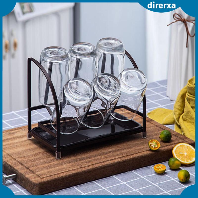 Giá Đỡ Phơi Khô Cốc Chống Trượt Có Khay Phơi Khô Phong Cách Dành Cho Nhà Bếp Gia Đình
