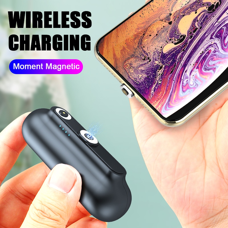 Sạc Dự Phòng 5000Mah Có Nam Châm Thiết Kế Nhỏ Gọn Cho Điện Thoại Di Động