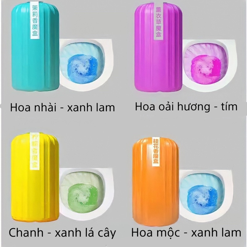 Lọ thả bồn cầu hàn quốc, lọ tẩy bồn cầu diệt khuẩn khử mùi làm thơm toilet phiên bản mới với 4 màu sắc tự nhiên