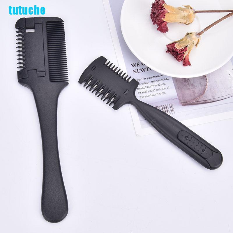 (Hàng Mới Về) Lược Chải Tóc Hai Lớp Kèm Lưỡi Dao Cạo Tiện Dụng