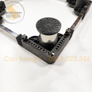 Chân kệ máy giặt tủ lạnh cao cấp trụ Inox
