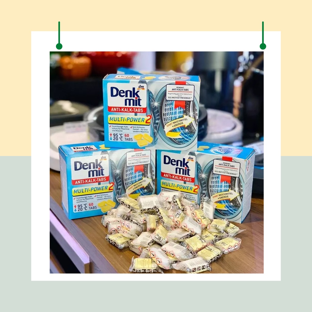 Viên vệ sinh lồng giặt DENK MIT diệt khuẩn, tẩy rửa mảng bám lâu ngày trong thành máy giặt- HÀNG NỘI ĐỊA ĐỨC
