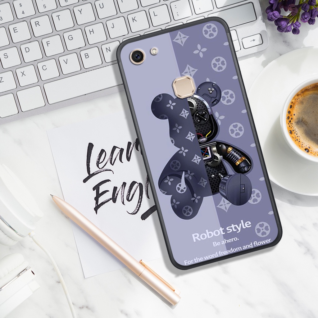 [HOT]ỐP VIVO V7 - V7 PLUS - V9 - Y85 - Y97 - V11i , In Hình Gấu Robot họa tiết L-V màu sắc cực đẹp.