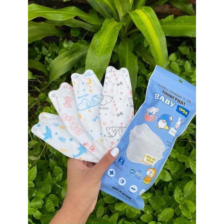 GÓI 10 CHIẾC KHẨU TRANG KHÁNG KHUẨN KF94 THỊNH PHÁT CHO BÉ