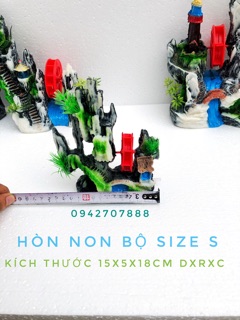 Mô hình núi đá hòn non bộ trang trí bể cá