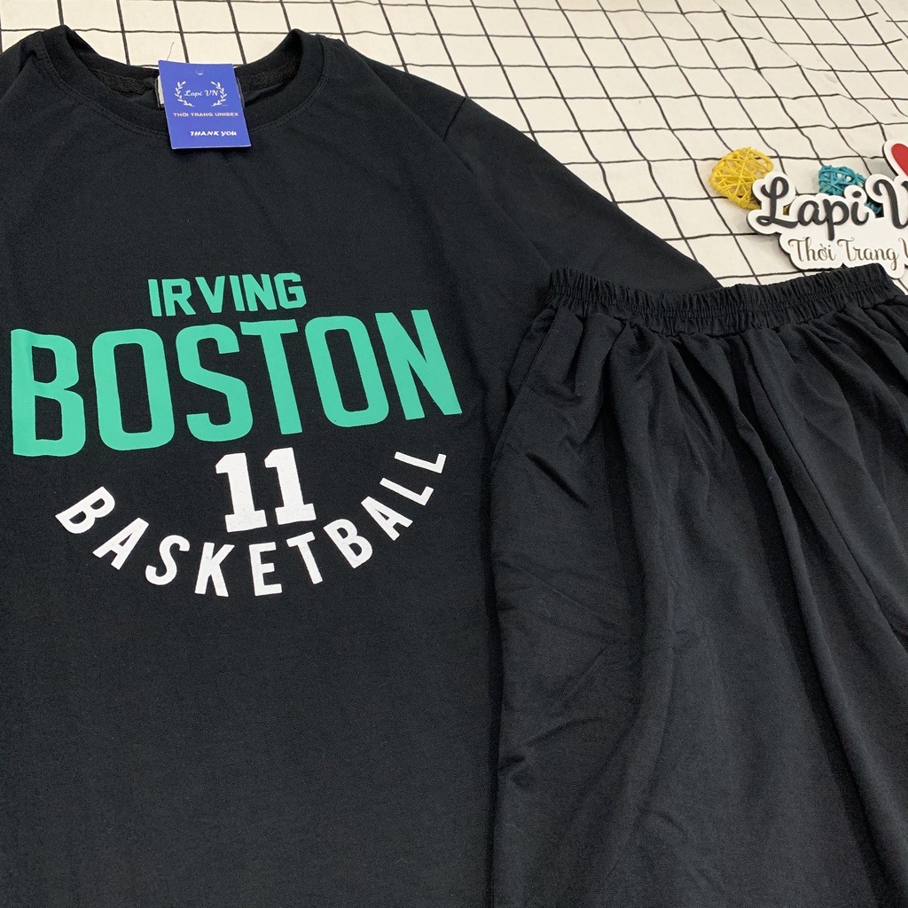 Đồ Bộ Thể Thao Boston 11 Basketball – Lapi VN, Set Bóng Rổ Unisex Phong Cách Ulzzang, Freesize,Phù Hợp Cho Cả Nam Và Nữ