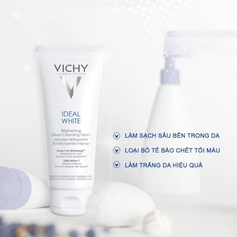 ⚛️Sữa Rửa Mặt Tạo Bọt Dưỡng Trắng Da Vichy Ideal White Brightening Deep