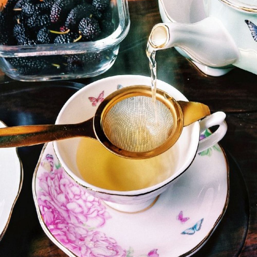 Dụng Cụ Lọc Trà Bằng Thép Không Gỉ Có Tay Cầm Tiện Lợi