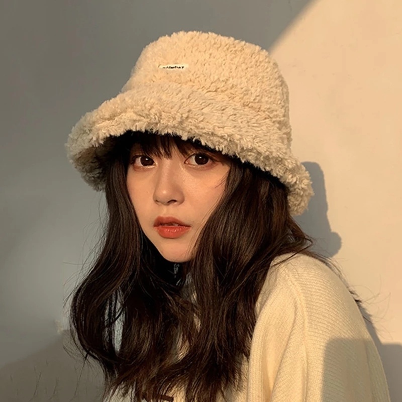 Nón Tai Bèo Bằng Vải Nhung Lông Cừu Nhân Tạo Dày Dặn Giữ Ấm Hợp Thời Trang Mùa Đông
