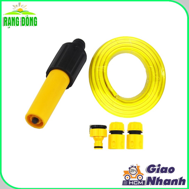 Vòi Xịt Tưới Cây, Rửa Xe Ống Xoay nhiều chế độ, tăng ấp suất nước - Hạt giống Rạng Đông