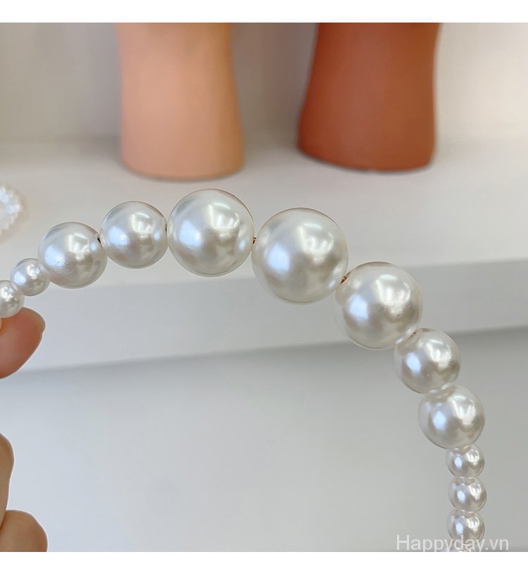 Cài tóc đính ngọc trai phong cách Hàn đơn giản