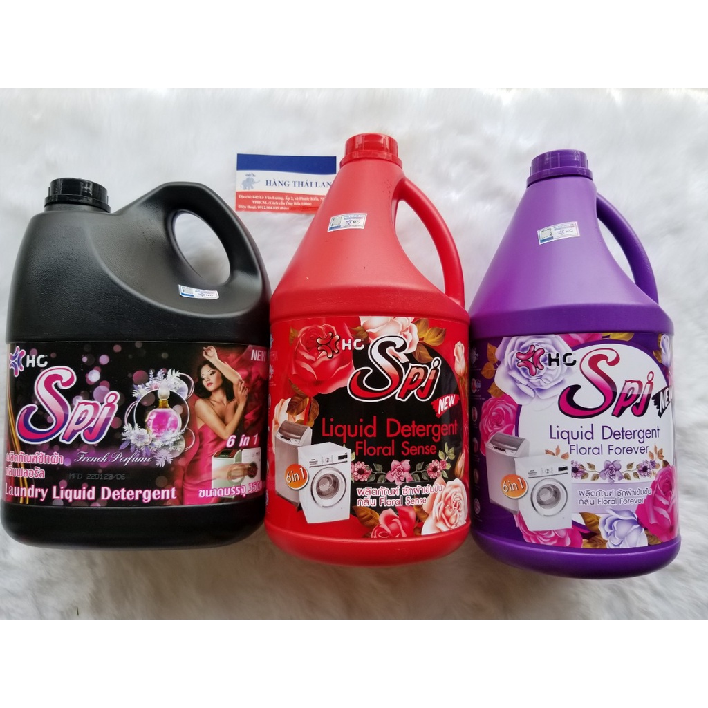 Nước giặt xả SPJ Thái Lan 6 in 1 đậm đặc 3500ml