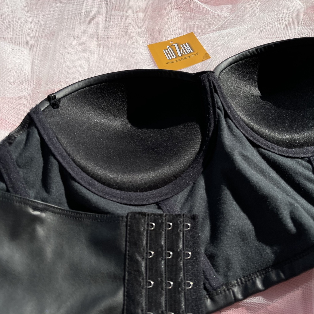 Áo corset da PU mút 2cm có gọng ôm trọn quả có thể mặc bỏ dây vai Cô Kim 7 | WebRaoVat - webraovat.net.vn