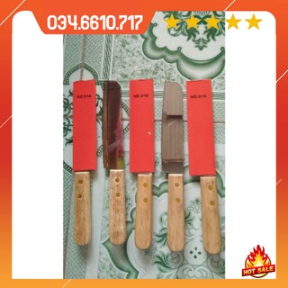 Dao thái inox chuôi gỗ 314 - Dao chuôi gỗ bìa đỏ