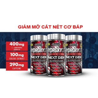 [Sale] Thực Phẩm Bổ Sung Hỗ Trợ Giảm Mỡ Muscletech Hydroxycut Next Gen (100 viên)