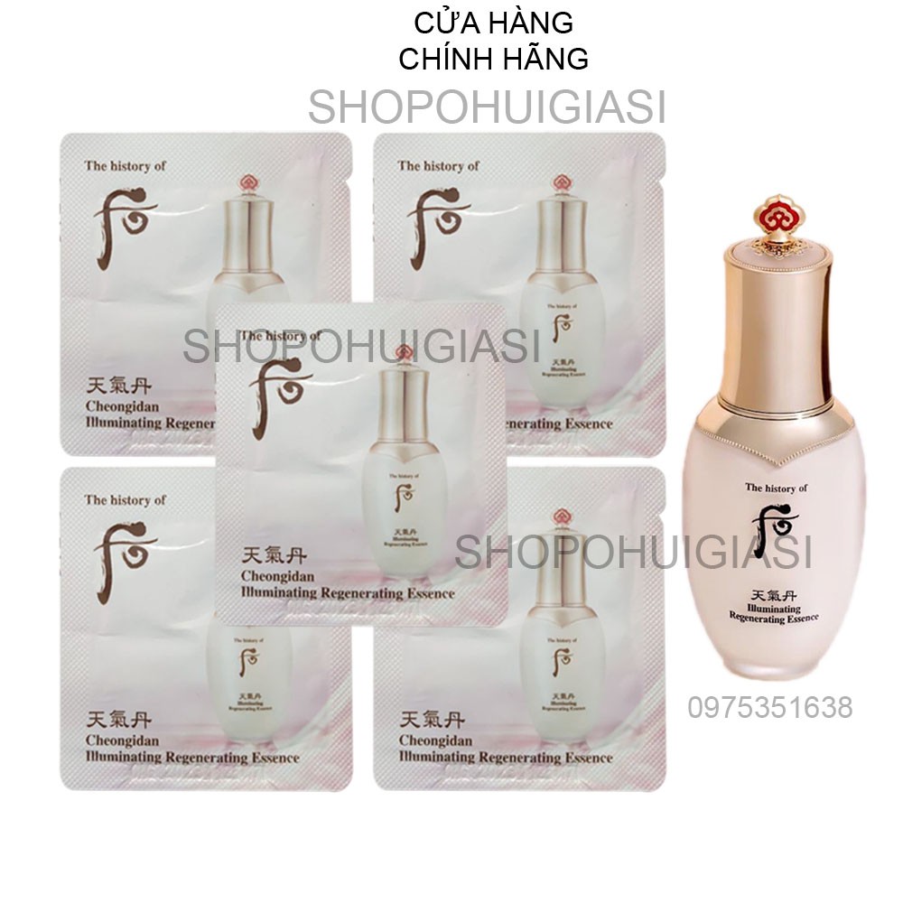 Gói tinh chất tái sinh dưỡng trắng mờ thâm nám thế hệ mới Whoo Cheongidan Illuminating Regenerating 1ml