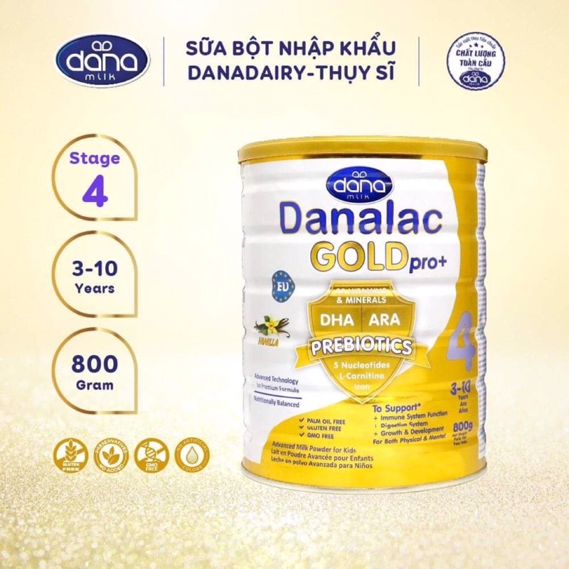 [Sale]Sữa Danalac Gold Pro+ số 1/2/3 400g/800g 22/23