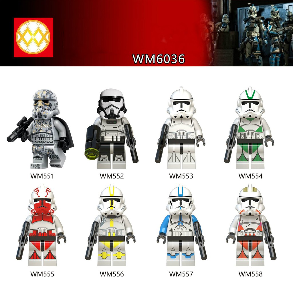 Minifigures Star Wars Các Mẫu Nhân Vật Trooper - Lắp Ráp Mini Star War WM6036