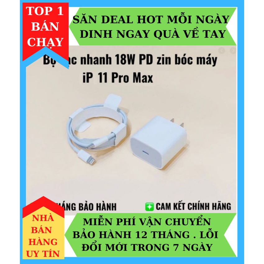 Sạc Nhanh Iphone PD18- 20W USB-C To Lightning cho IP x/xs/xsmax/11/11pro/11promax - Bộ sạc nhanh Iphone Sạc Tốt