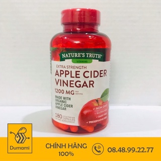 Giấm Táo Apple Cider Vinegar hỗ trợ giảm cân 180 viên của Mỹ