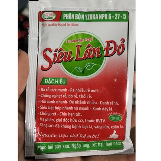 Siêu lân đỏ gói 20ml nhập khẩu-  chuyên dụng.