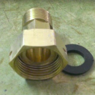 Chân đồng hồ, đuôi đồng hồ, rắc co đồng 21mm DN15 1/2