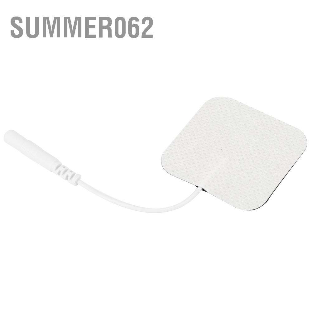 Summer062 20Pcs 4x4cm 2.0 Holes Electrode Pad Physical Therapy Patches Nonwovens Silicone Contact Pin Stickings Accessories
