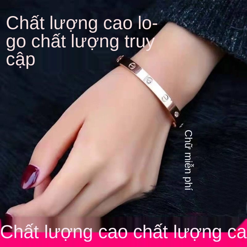 Vòng tay vàng hồng 18k sterling bạc vòng tay nam và nữ vòng tay thời trang đơn giản để gửi cho bạn gái vài chiếc vòng ta