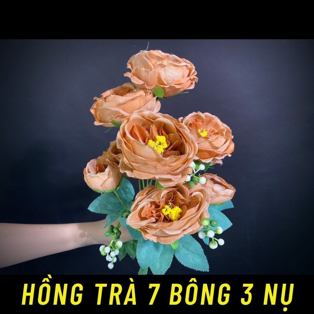 Hoa Hồng Trà 7 Bông 3 Nụ Cắm Cổng Cưới Trang Trí Độc Đáo ABSHOP COM VN