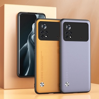 Dành cho Xiaomi Poco X4 Pro 5G Vỏ da PU mờ sang trọng chống sốc