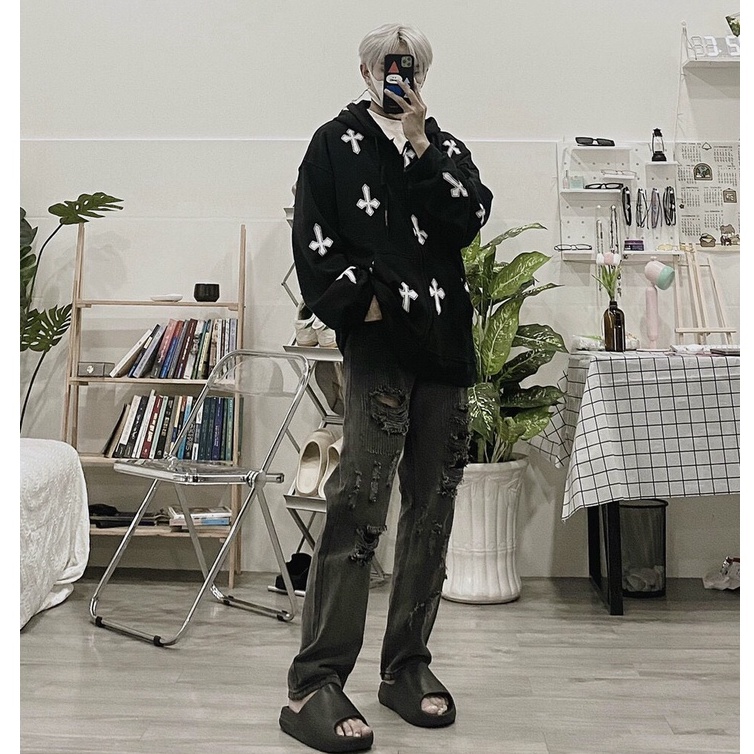 HOT TREND 2022 - Áo khoác nỉ in hình thánh giá full áo , Nỉ cao cấp