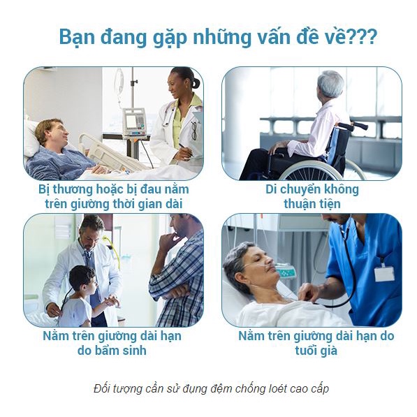 Đệm Hơi Chống Loét Cao Cấp Cho Người Già, Nệm Massage Cho Người Liệt HM N53