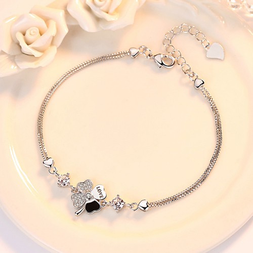 Lắc tay cỏ 4 lá may mắn Love BHLT62