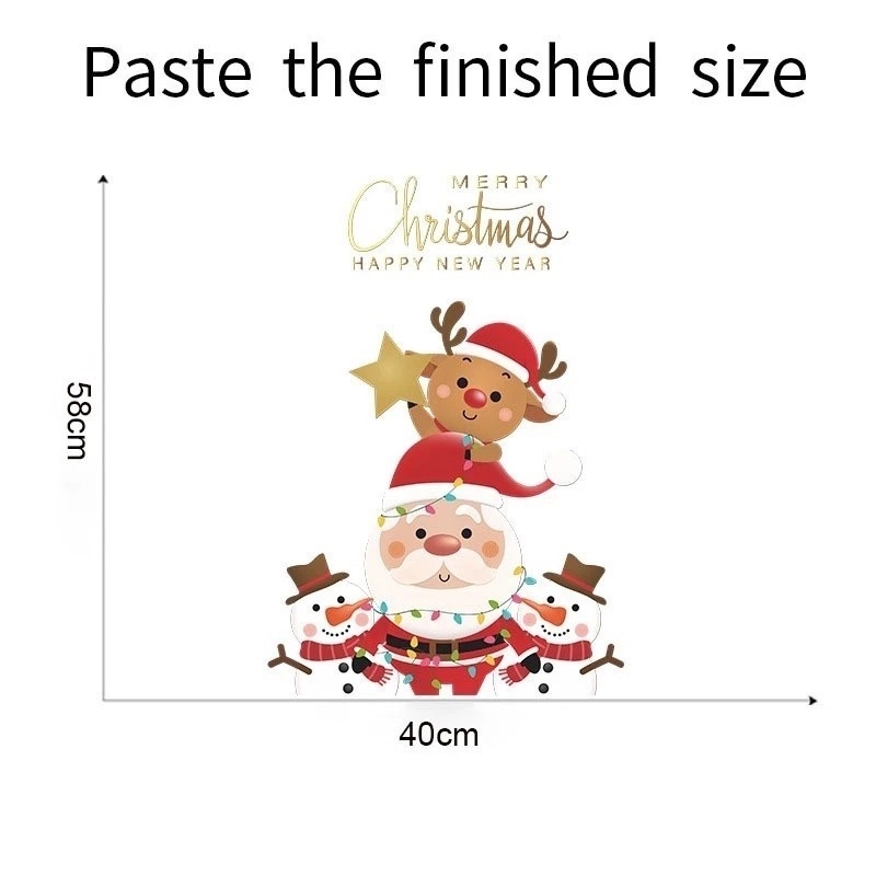 Miếng dán trang trí cửa sổ bằng PVC tĩnh điện không độc hại họa tiết hoạt hình dễ thương